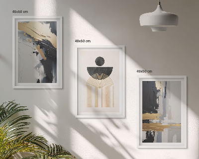 Įrėmintas triptikas Abstrakti geometrijos elegancija