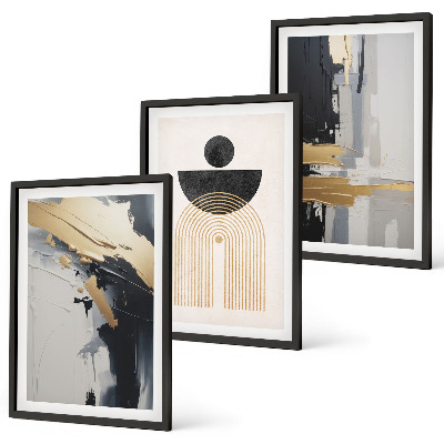 Įrėmintas triptikas Abstrakti geometrijos elegancija