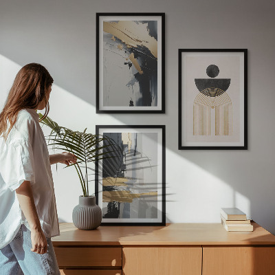 Įrėmintas triptikas Abstrakti geometrijos elegancija