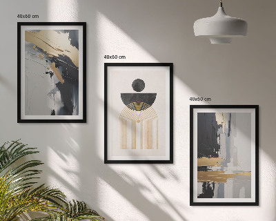 Įrėmintas triptikas Abstrakti geometrijos elegancija