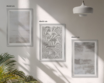 3 paveikslų rinkinys su rėmais Modernios minimalistinės tekstūros