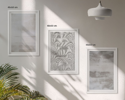3 paveikslų rinkinys su rėmais Modernios minimalistinės tekstūros