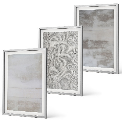 3 paveikslų rinkinys su rėmais Modernios minimalistinės tekstūros