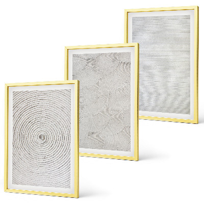 Įrėmintas triptikas Geometriniai kartono raštai