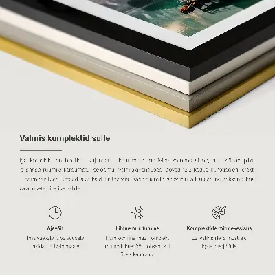 Pastelinė architektūrinė grafika 3 paveikslų rinkinys su rėmais