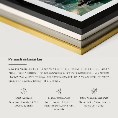 Pastelinė architektūrinė grafika 3 paveikslų rinkinys su rėmais
