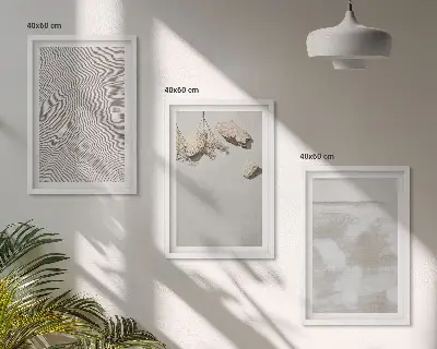 Įrėmintas triptikas smėlio akmenų bohemiškos tekstūros