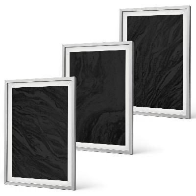 3 paveikslų rinkinys su rėmais Elegantiškos tamsaus marmuro tekstūros