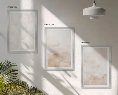Madingos pastelinės tekstūros 3 paveikslų rinkinys su rėmais