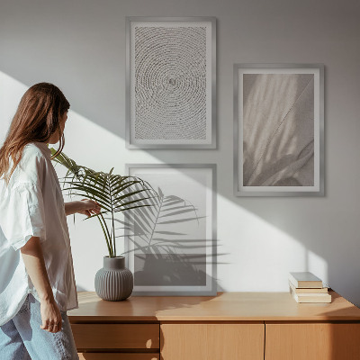Įrėmintas triptikas Natūralios boho tekstūros