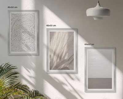 Įrėmintas triptikas Natūralios boho tekstūros