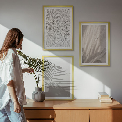 Įrėmintas triptikas Natūralios boho tekstūros