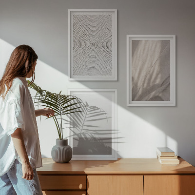 Įrėmintas triptikas Natūralios boho tekstūros
