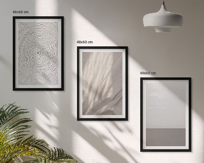 Įrėmintas triptikas Natūralios boho tekstūros