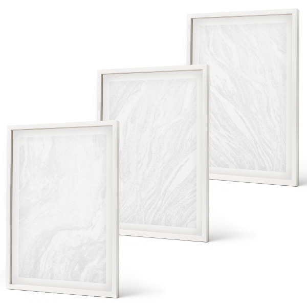 3 paveikslų rinkinys su rėmais Elegantiška marmurinė konstrukcija