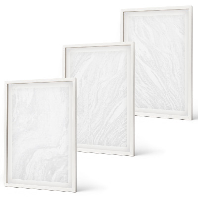 3 paveikslų rinkinys su rėmais Elegantiška marmurinė konstrukcija