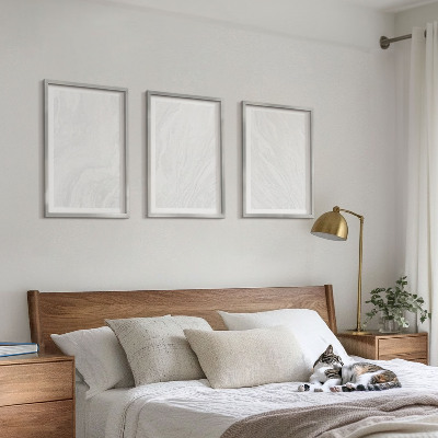 3 paveikslų rinkinys su rėmais Elegantiška marmurinė konstrukcija