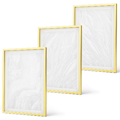 3 paveikslų rinkinys su rėmais Elegantiška marmurinė konstrukcija