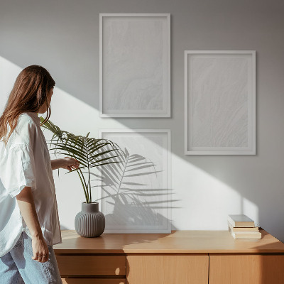 3 paveikslų rinkinys su rėmais Elegantiška marmurinė konstrukcija