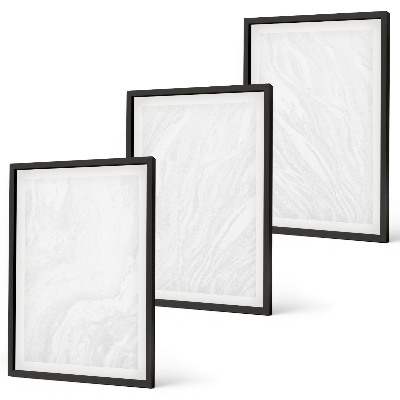 3 paveikslų rinkinys su rėmais Elegantiška marmurinė konstrukcija