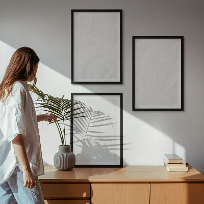 3 paveikslų rinkinys su rėmais Elegantiška marmurinė konstrukcija