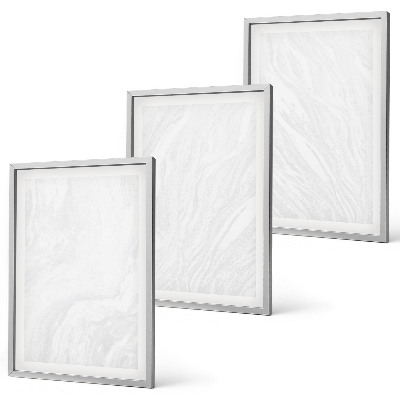 3 paveikslų rinkinys su rėmais Elegantiška marmurinė konstrukcija