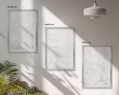 3 paveikslų rinkinys su rėmais Baltos dėmės minimalistinis fonas
