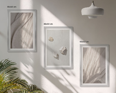 Įrėmintas triptikas Boho stiliaus struktūros stambūs planai