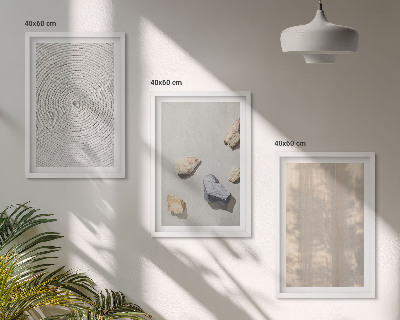 3 paveikslų rinkinys su rėmais Boho natūralių tekstūrų struktūros