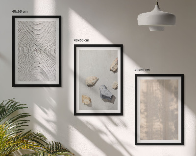3 paveikslų rinkinys su rėmais Boho natūralių tekstūrų struktūros