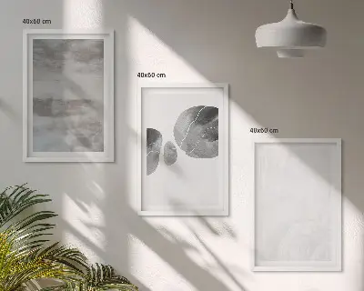 Abstrakčios modernios struktūros 3 paveikslų rinkinys su rėmais