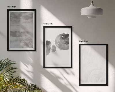 3 paveikslų rinkinys su rėmais Abstrakčios modernios struktūros