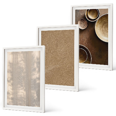 3 paveikslų rinkinys su rėmais Minimalistinės tekstūros struktūros