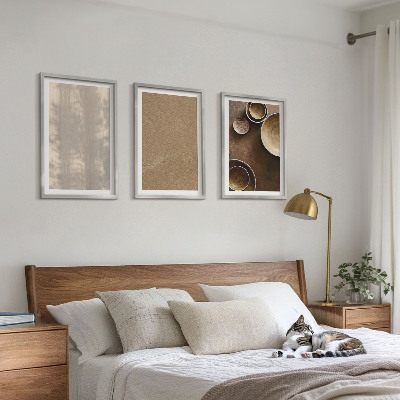 3 paveikslų rinkinys su rėmais Minimalistinės tekstūros struktūros