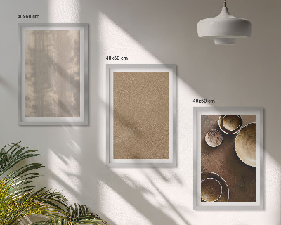 3 paveikslų rinkinys su rėmais Minimalistinės tekstūros struktūros