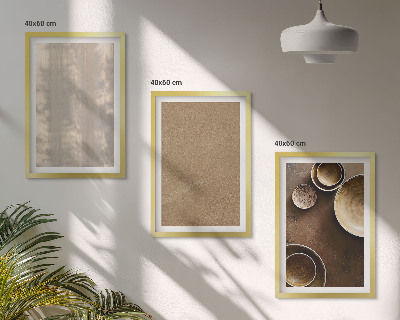 3 paveikslų rinkinys su rėmais Minimalistinės tekstūros struktūros