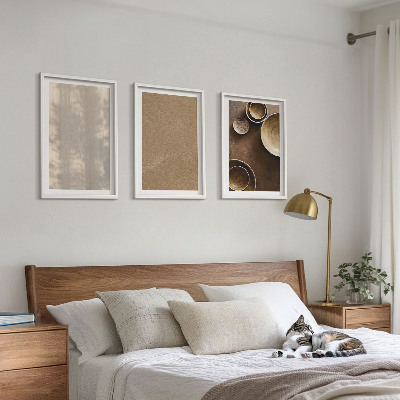 3 paveikslų rinkinys su rėmais Minimalistinės tekstūros struktūros