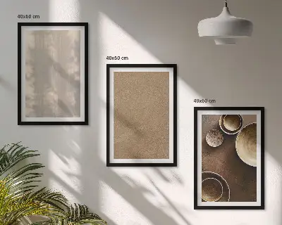 Minimalistinės tekstūros paveikslų rinkinys 3 dalių komplektas su rėmais