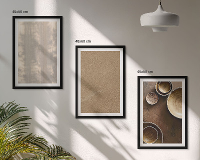 3 paveikslų rinkinys su rėmais Minimalistinės tekstūros struktūros