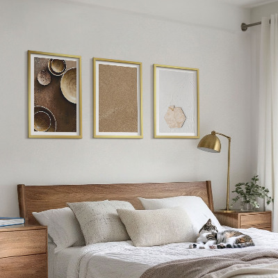 Įrėmintas triptikas Minimalistinės tekstūros ir spalvos