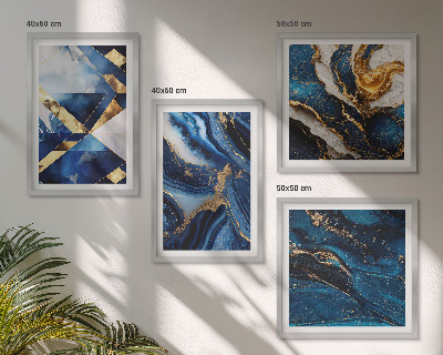 4 paveikslų rinkinys su rėmais Abstraktūs elegantiški raštai