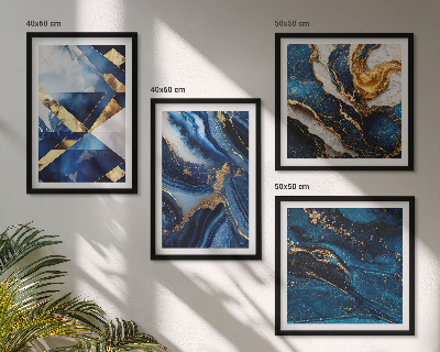 4 paveikslų rinkinys su rėmais Abstraktūs elegantiški raštai
