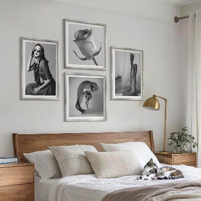 Paveikslų kompozicija ant sienos Stilingi elegantiškų moterų portretai