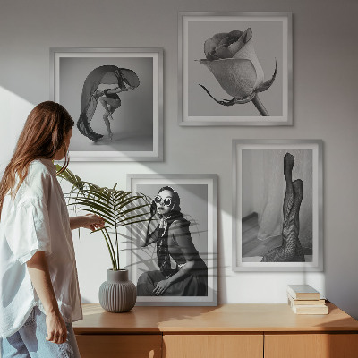 Paveikslų kompozicija ant sienos Stilingi elegantiškų moterų portretai