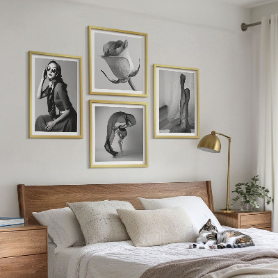 Paveikslų kompozicija ant sienos Stilingi elegantiškų moterų portretai