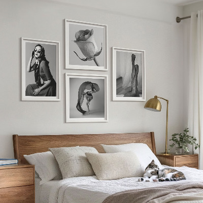 Paveikslų kompozicija ant sienos Stilingi elegantiškų moterų portretai