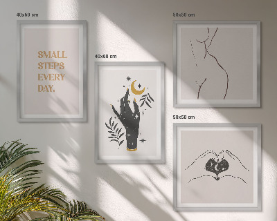 Paveikslų kompozicija ant sienos Minimalistinės boho iliustracijos
