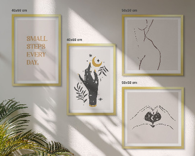 Paveikslų kompozicija ant sienos Minimalistinės boho iliustracijos