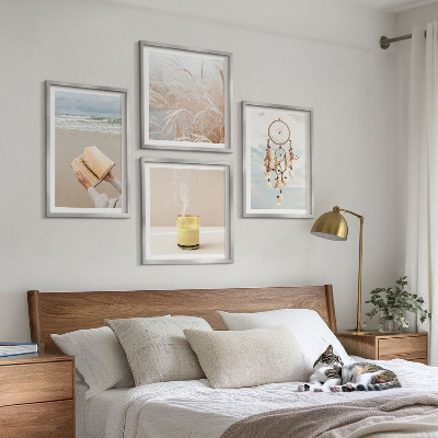 Daugiadalis paveikslas su rėmu Vasaros peizažai boho stiliumi