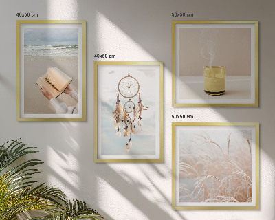 Daugiadalis paveikslas su rėmu Vasaros peizažai boho stiliumi